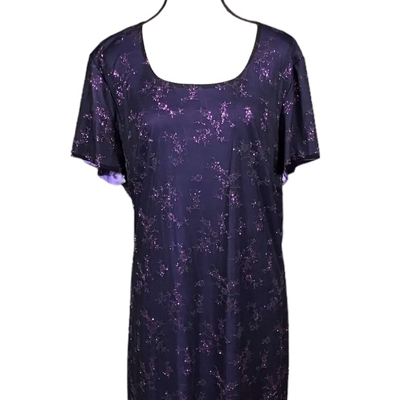 Connected Apparel Womens Maxi Dress Size 20W Sheer Floral Embroidered Whimsigoth - Picture 16 of 16